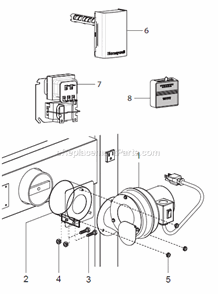 Page C Diagram and Parts List for 1602M  US Stove Company Furnace